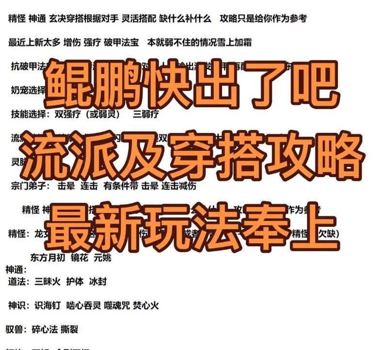 寻仙中鲲的加点策略是什么？加点后对战斗有何影响？